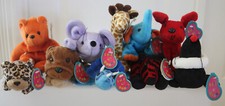 Avon 1997 Full O' Beans Plush Animals Complete Set of 10 Unsealed