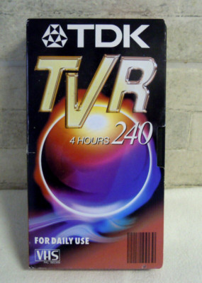 Neu unbespielt VHS Kassette TDK TVR 240 - 4 Std. Video Leerkassette + Aufkleber