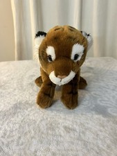 VTG Animal Alley Toys R Us Laying Tiger Cub Plush Stuffed Animal 17" Realistic