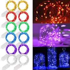 12 Pack Battery Operated Fairy Lights, 6.5Ft 20 LED Mini String Lights, Multicol