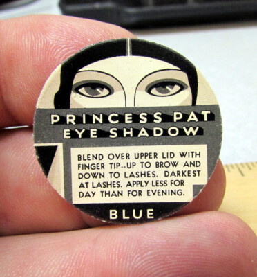 Vintage Original Label, Princess Pat Eye shadow Art Deco label, 4 x 1 3/8th, NEW