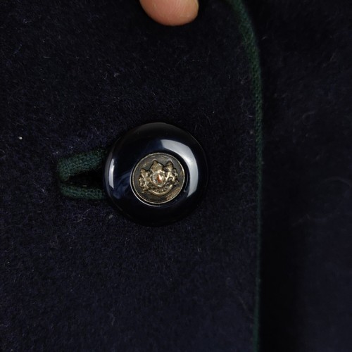 Baronia Tonal Alpacca Loden Blue Wool Blend Coat Size 10 - Picture 5 of 14