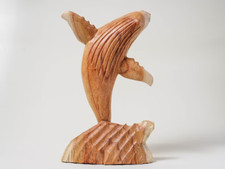 Wooden Whale Handmade Gift Wood carving Wooden Whale Whale Carving