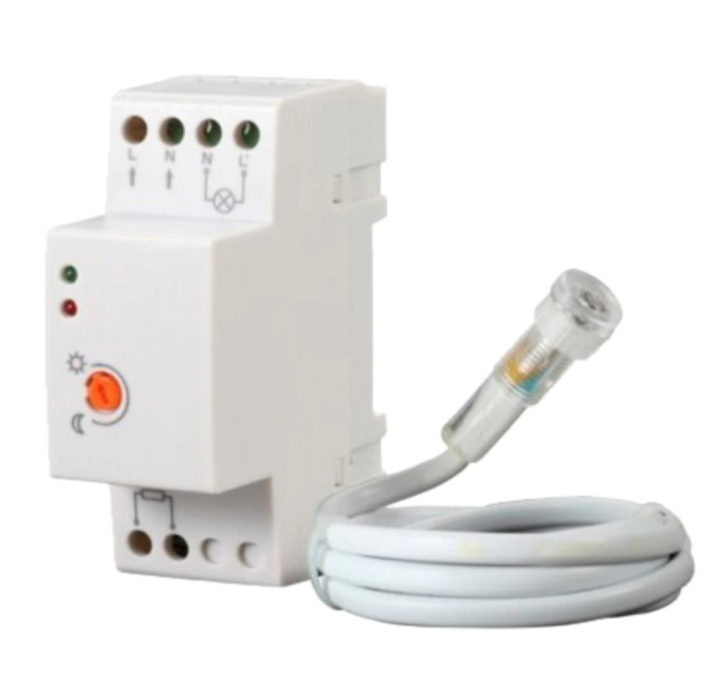 Sensore Interruttore crepuscolare da esterno modulo DIN uscita relè