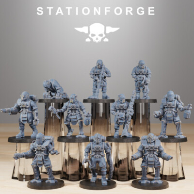 Scavenger Cyborgs 32mm SciFi Fantasy Miniatur für Tabletop Spiele Grimdark RPGs