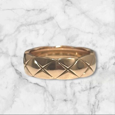 Chanel Coco Crush Ring 18K Beige Gold, Ring Size 59