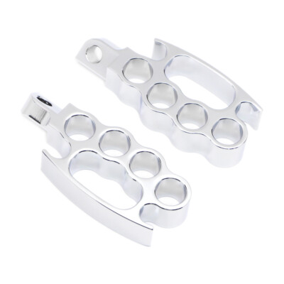 Motorcycle Foot Pegs Aggressive Cat Print - CNC Billet Aluminum For Harley Dyna, Sportster, Softail &amp; More Dreamseek Pegs