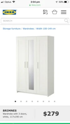 Wardrobe Ikea Brimnes Wardrobes Gumtree Australia