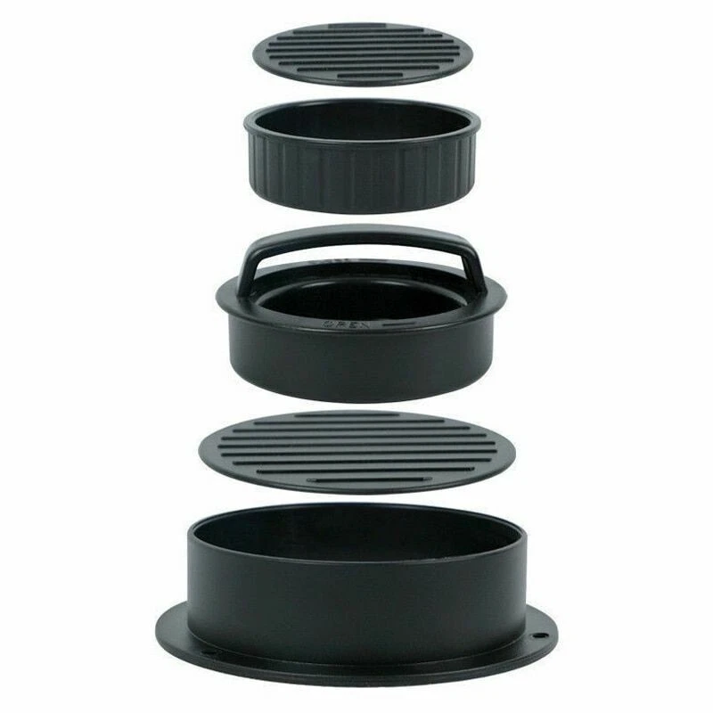 Molde para hacer hamburguesas 3 en 1 ABS antiadherente plástico carne barbacoa