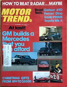 1972 MOTOR TREND Dec Ferrari Dino SPYDER Datsun 610 SAAB 99 Toyota Corona GM MBZ | eBay