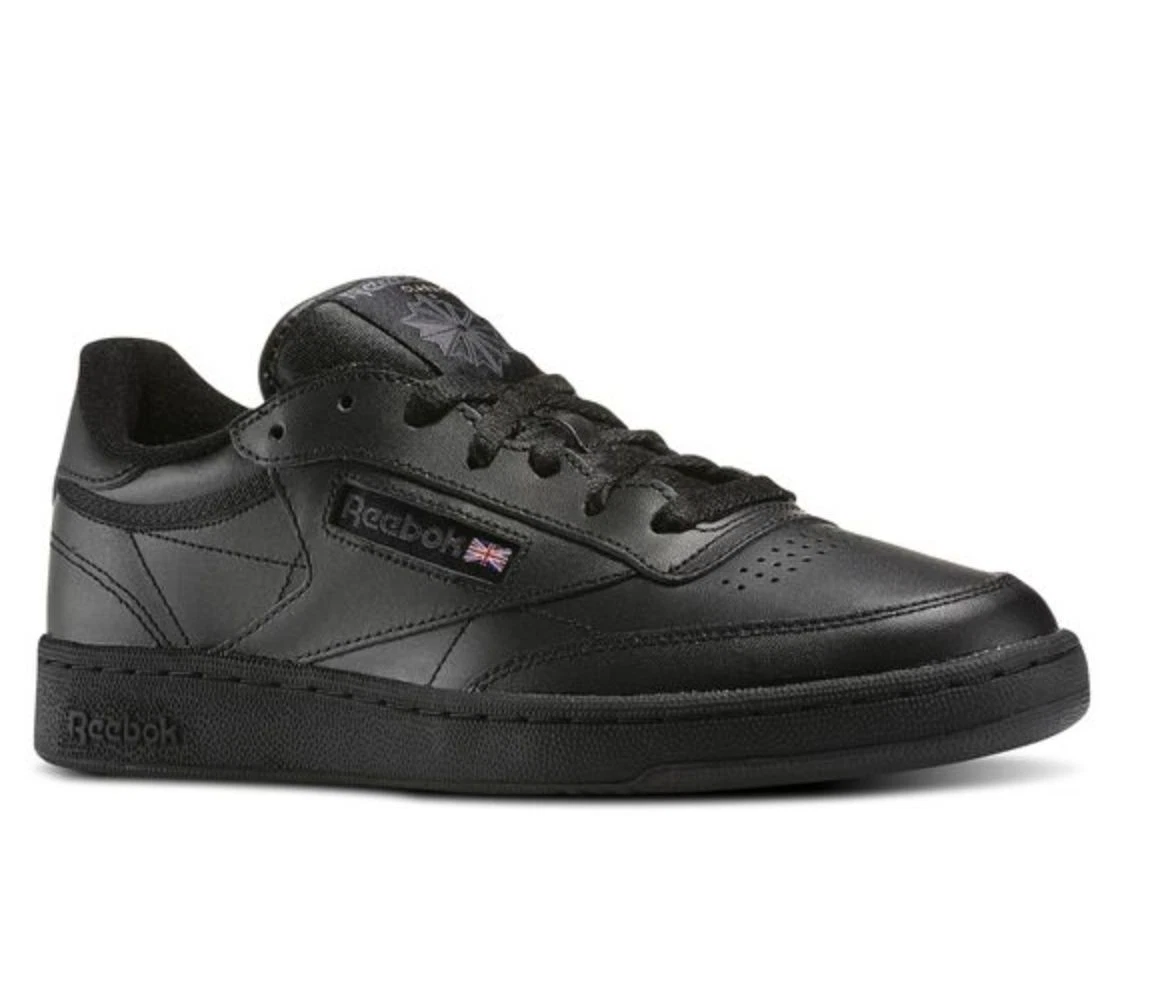 hersenen paraplu Eigenaardig Reebok Club C 85 AR0454 Black/Charcoal Leather Casual Men Shoes Fast  Shipping | eBay