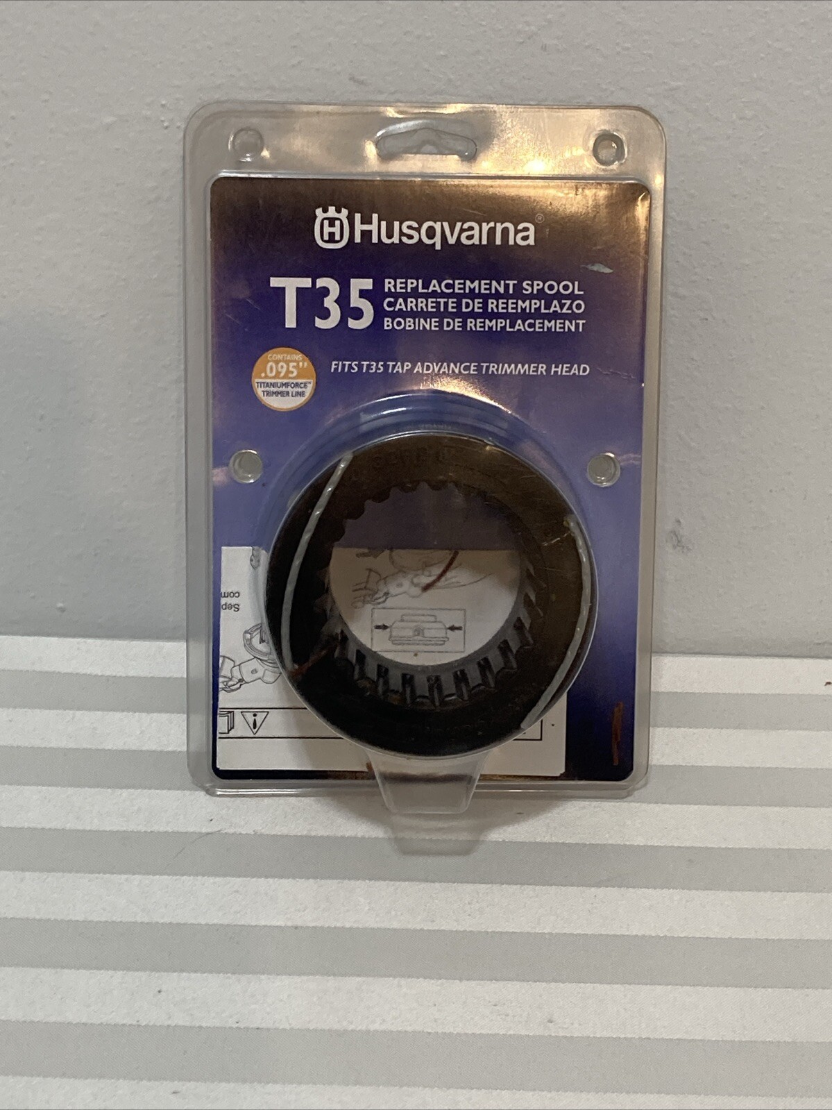 Husqvarna Genuine OEM T35 Trimmer Head Replacement Spool Titanium Force Line