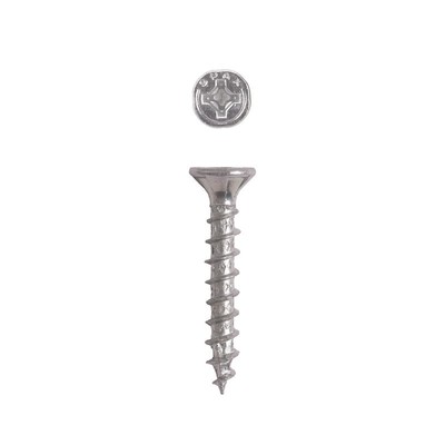 SPAX 4101010400322 Zinc White Flat Head Multi-Material Screw #8 x 1-1/4 L in.