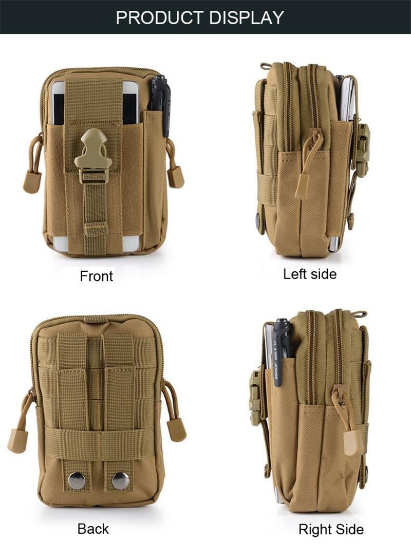 MOLLE 스마트폰 홀스터 전술 벨트 파우치 야외 휴대폰 가방 (4.7~7.2인치) 5