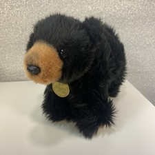 Miyoni Aurora Black Bear Plush Soft Stuffed Animal Toy 11"