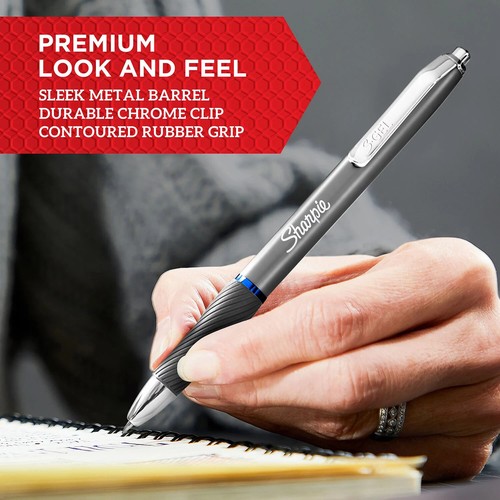 Sharpie Metal Barrel S-Gel Pens, 6-Pack, Medium Point 0.7mm - Picture 4 of 5