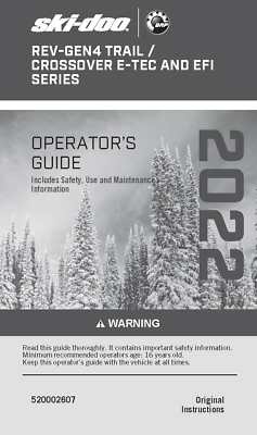 Ski-Doo Owners Operator Guide Manual Book 2022 Backcountry Sport 600 EFI 