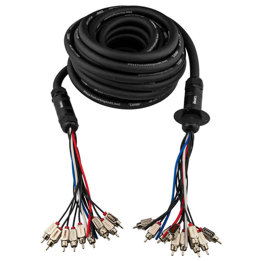 Cable Medusa/Snake RCA De 10 Canales, 30 Pies, Con Cables De Alimentación OFC 12Ga - DS18
