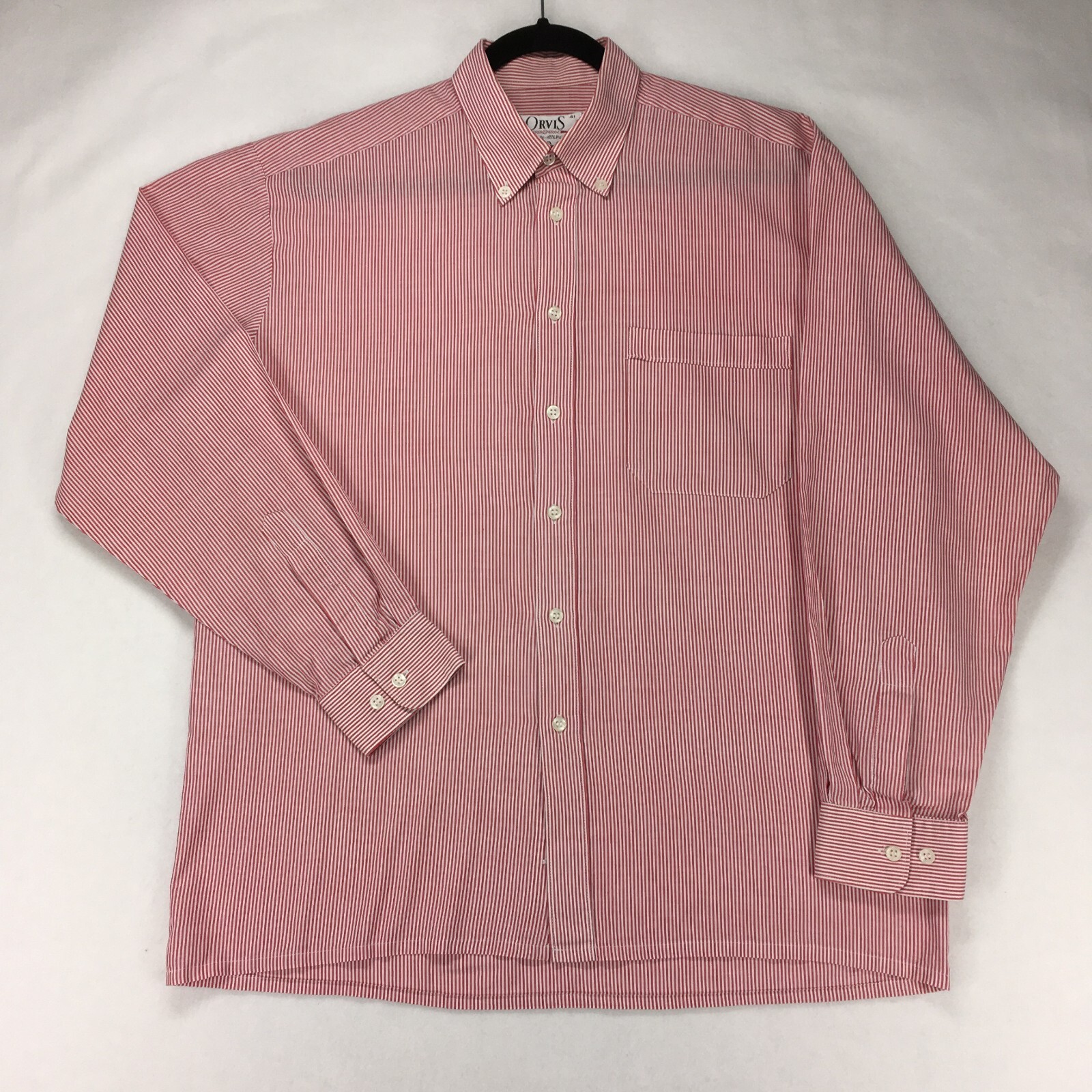 ORVIS Vintage Men's Shirt Size 41 Striped Red Baumwolle Outdoor eBay