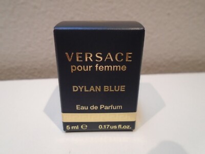 VERSACE Dylan Blue Pour Femme EDP Perfume Travel Mini Bottle .17oz/5ml NIB
