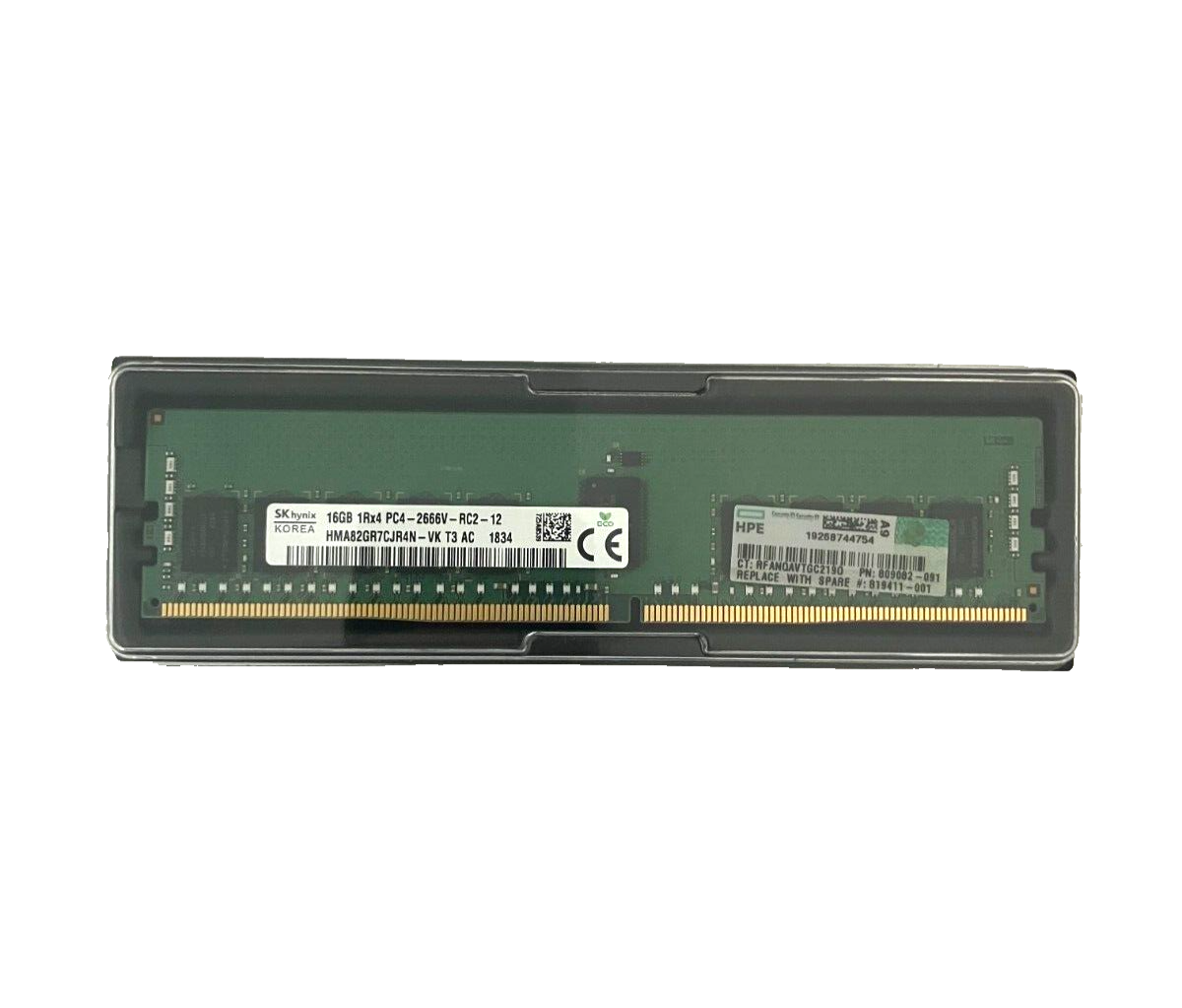 16GB 1Rx4 PC4-2666V-RC2-12 HMA82GR7CJR4N-VK T3 AC 834 16GB 1Rx4 PC4-2666V-RC2-12 HMA82GR7CJR4N-VK T3 AC 834