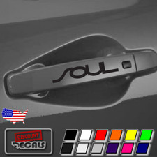 4x Matte Black Door Handle Decal Sticker For Kia Soul Lx S X-line Ex Turbo