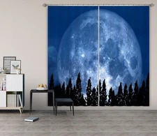 3D Stars Forest ZHUA790 Photo Curtain Window Blockout Fabric Amy 2023
