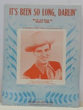 It's Been So Long Darlin' - Ernest Tubb - Sheet Music  1946