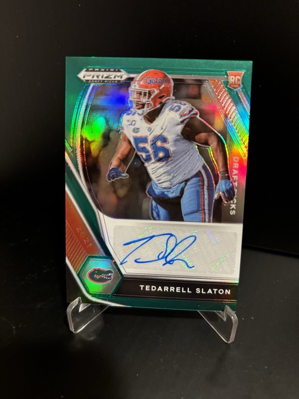 2021 Panini Prizm Draft Picks - #DPA-TES Tedarrell Slaton (AU, RC)