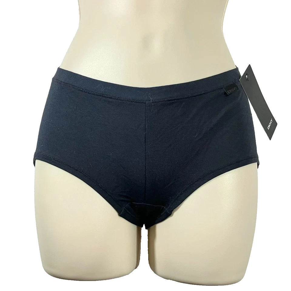 Nuevo con etiquetas DKNY Mujer M Modal Boyshort DK8383 Negro Foto 2 de 4