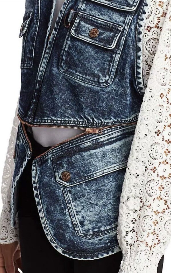 【送料&関税込】See by ChloAC Denim Vest See by Chloé OVERSIZED DENIM VEST | REVERSIBLE