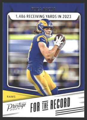 Puka Nacua #FR-PN 2024 Panini Prestige For the Record Los Angeles