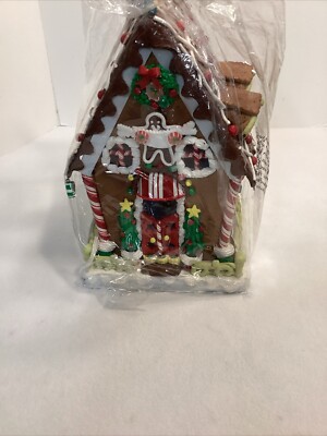 Christmas Gingerbread Candy, Ice Cream Cone house Vintage illuminates, preowned