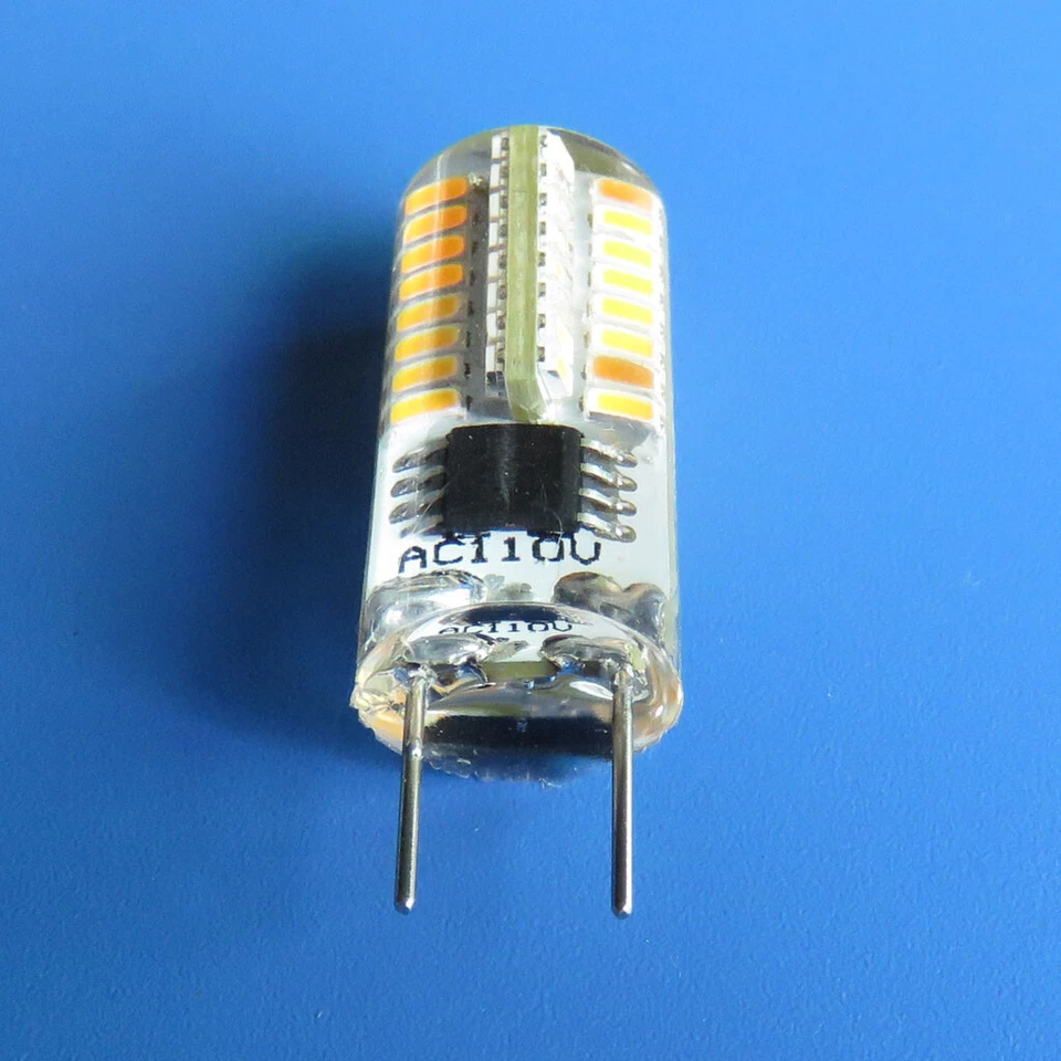 10pcs G8 T4 LED Light Bulb 64 3014 SMD Silicone Dimmable Lamp 110V Warm White #X - Image 3 of 4