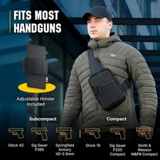 CCW Sling Bag for Men & Women - EDC Shoulder Bag Tactical - Crossbody Conceal