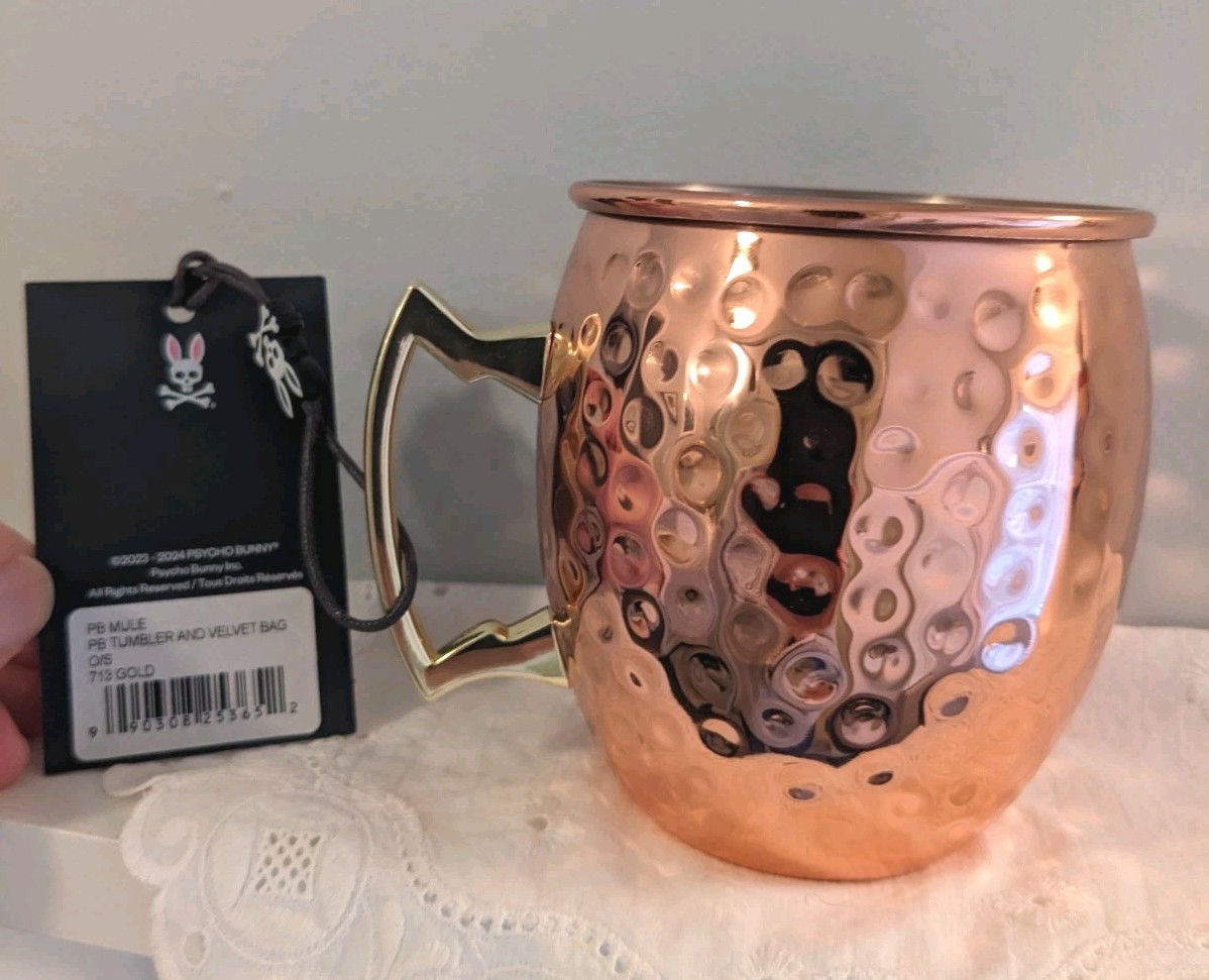 NWT Psycho Bunny Copper Moscow Mule Mug w/ Velvet Bag | eBay