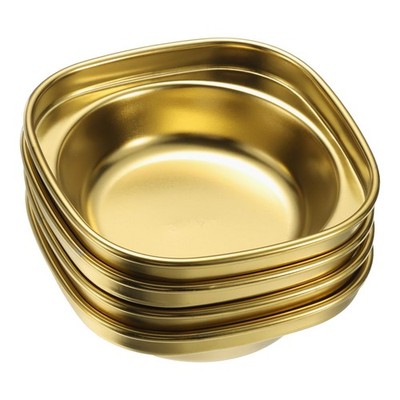 uxcell 4 Pack Stainless Steel Dish Dipping Bowls with 1 Round Compartment Divide
