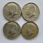 Kennedy Half Dollar, 40 percent silver, lot of 4 circulated coins