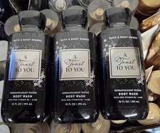 LOT OF 3, A TOAST TO YOU SHOWER GEL BODY WASH BATH AND BODY WORKS