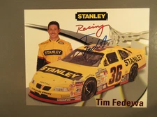 SIGNED Auto NASCAR Stanley #36 Tim Fedewa Hero Card