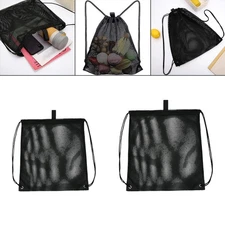 Mesh Drawstring Backpack Sports Gym Bag Lightweight Multifunctional Stuff Sack