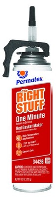 Permatex Right Stuff 1-Minute Red High Temp Gasket Maker - Automotive Sealant, 7