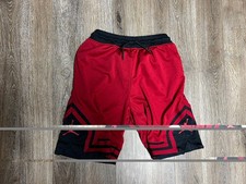 Air Jordan Kids Diamond Shorts Youth Large 12-13 Red Black Athletic Basketball