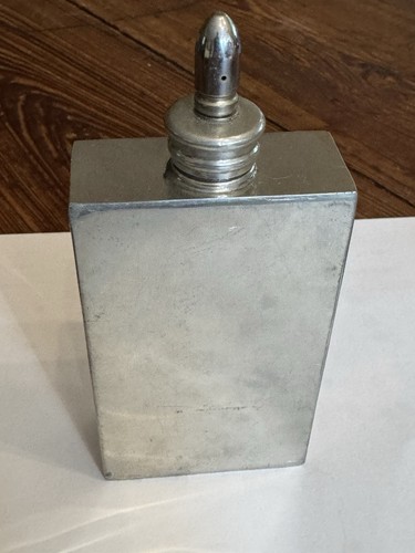 Antique Vintage Art Deco Hand Made Pewter Troika England UK Perfume Bottle Flask