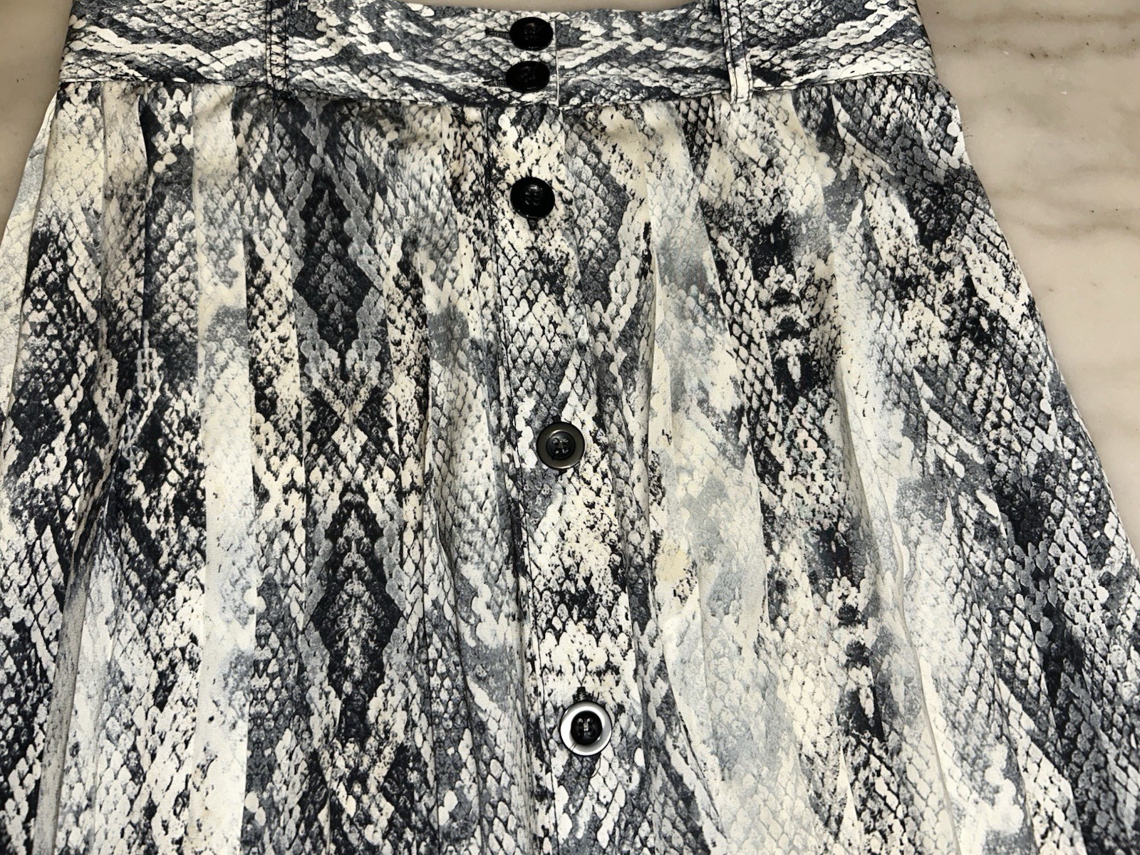 ZARA BASIC animal Print Button Front High Rise Lo… - image 5