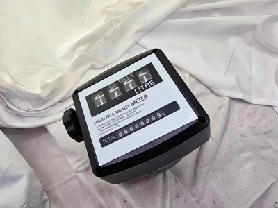 FM-120 4 Digital Gasoline Fuel Petrol Oil Flow Meter 20-120L/Min for Diesel Fuel