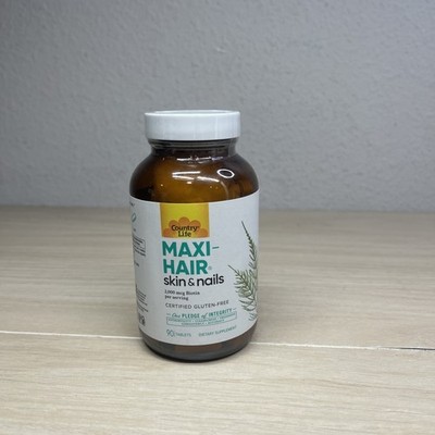 Country Life Maxi-Hair 90 Tablets Gluten-Free, GMP Quality Assured , Milk-Free,