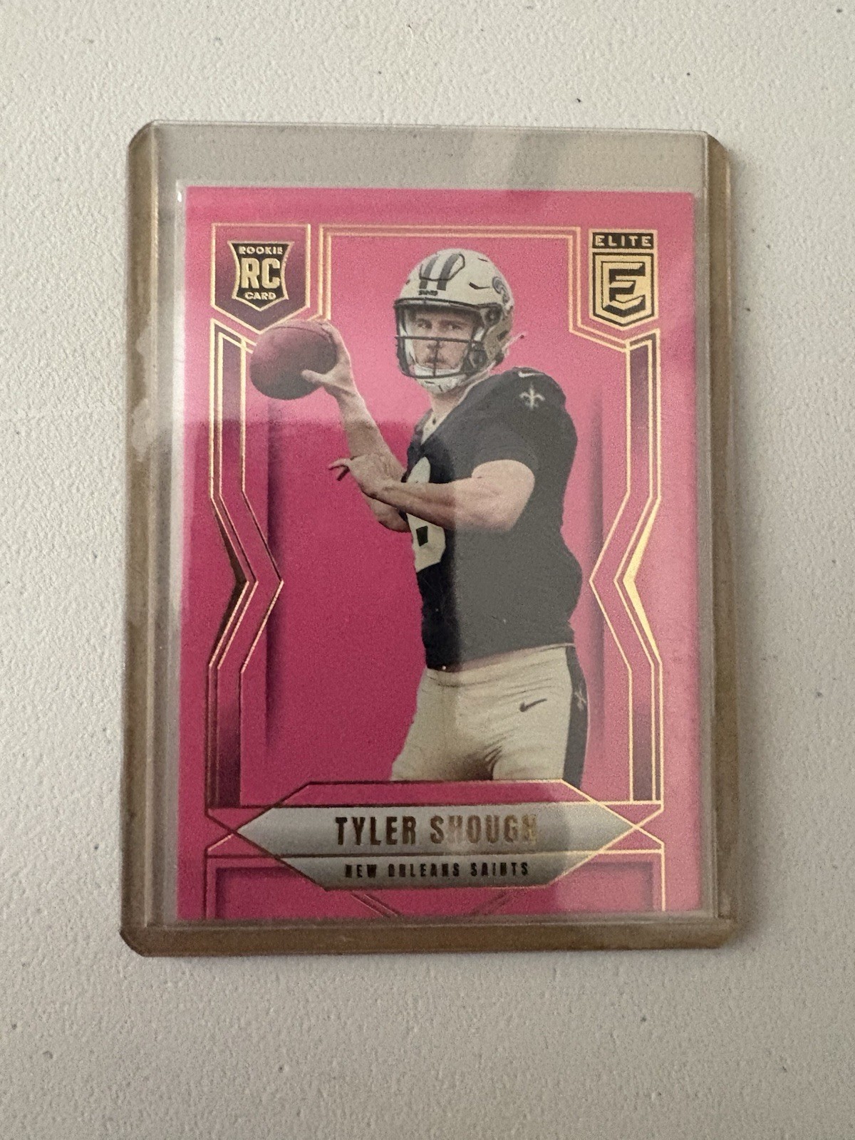 2025 Donruss Elite Pink Tyler Shough rookie card #178  New Orleans Saints
