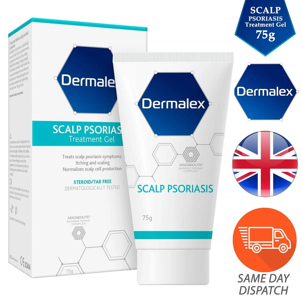 Dermalex Psoriasis Scalp Treatment Gel Developed by Dermatologists - 75g