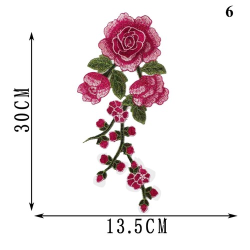 Large Floral Iron Sew On Patch Badge Embroidery Flower Rose Applique Cloth DIY🎀 - Picture 36 of 60
